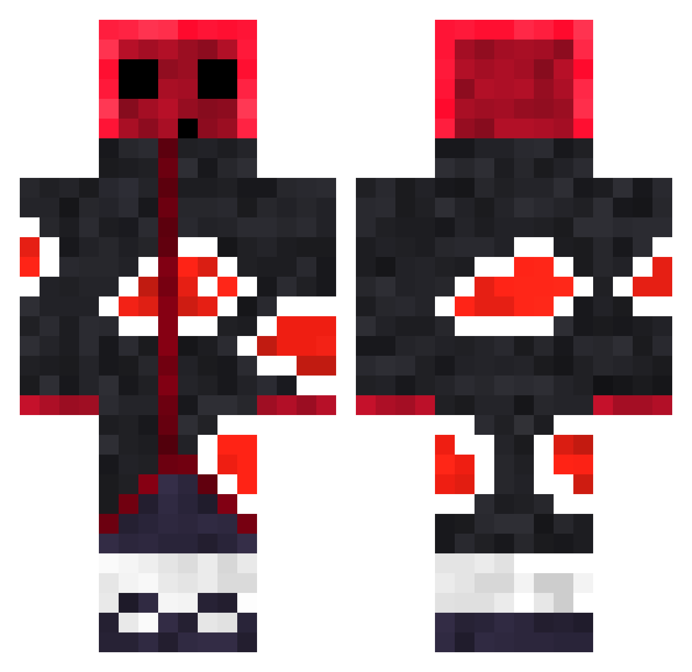 Zelatha_Avos Minecraft skin, front and back view