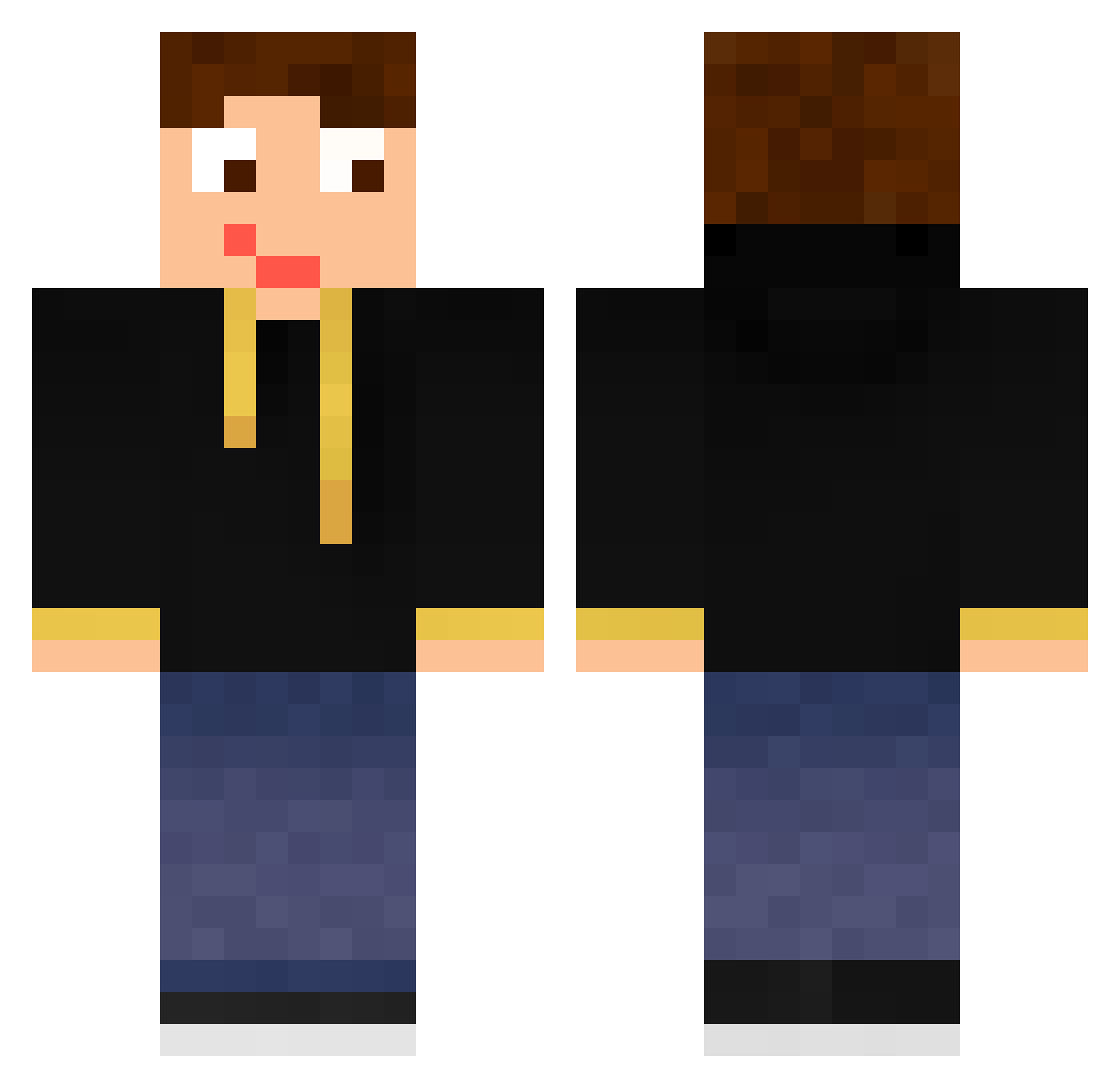 PoxarisErben Minecraft skin, front and back view