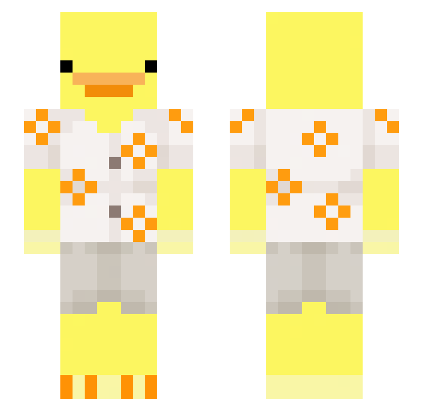 tomskocze Minecraft skin, front and back view