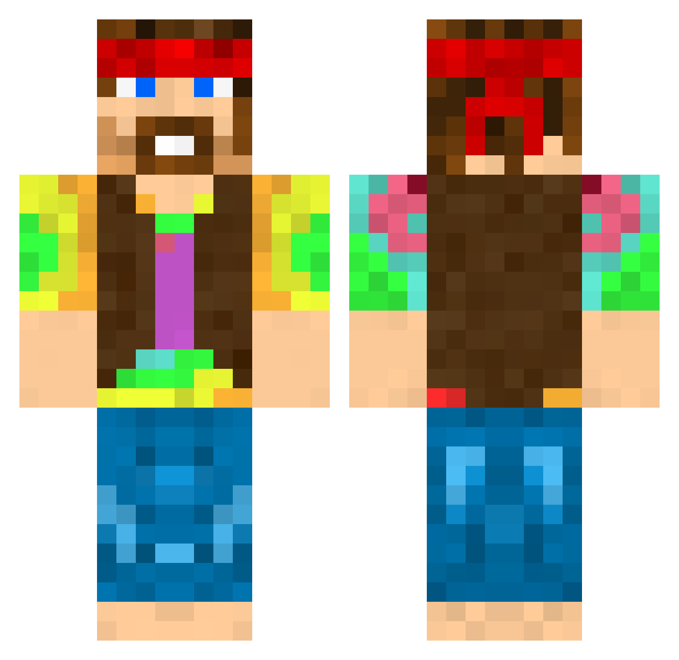 Dint Minecraft skin, front and back view