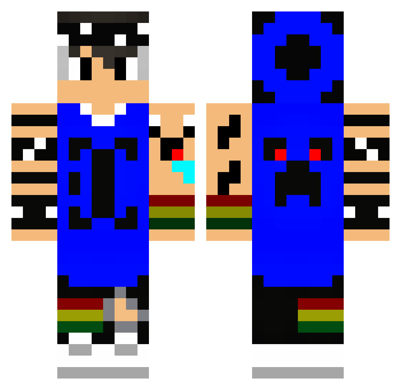 BaptistellaLucas Minecraft skin, front and back view