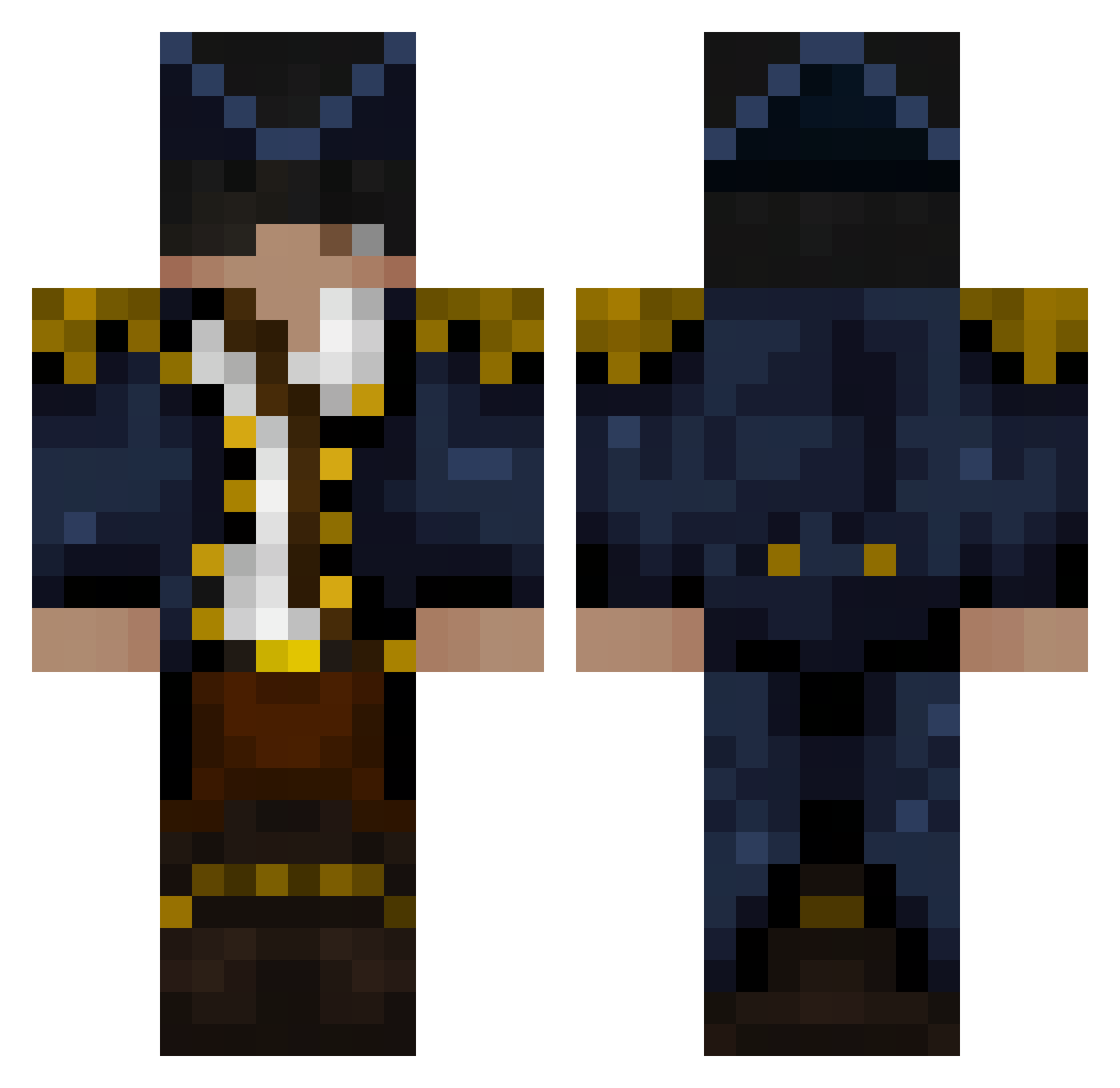 RRRavex_ Minecraft skin, front and back view