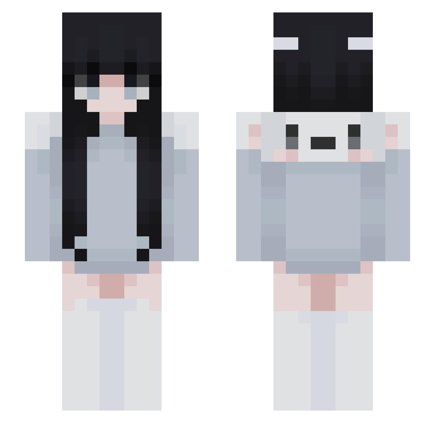 Tofu_Xhi Minecraft skin, front and back view