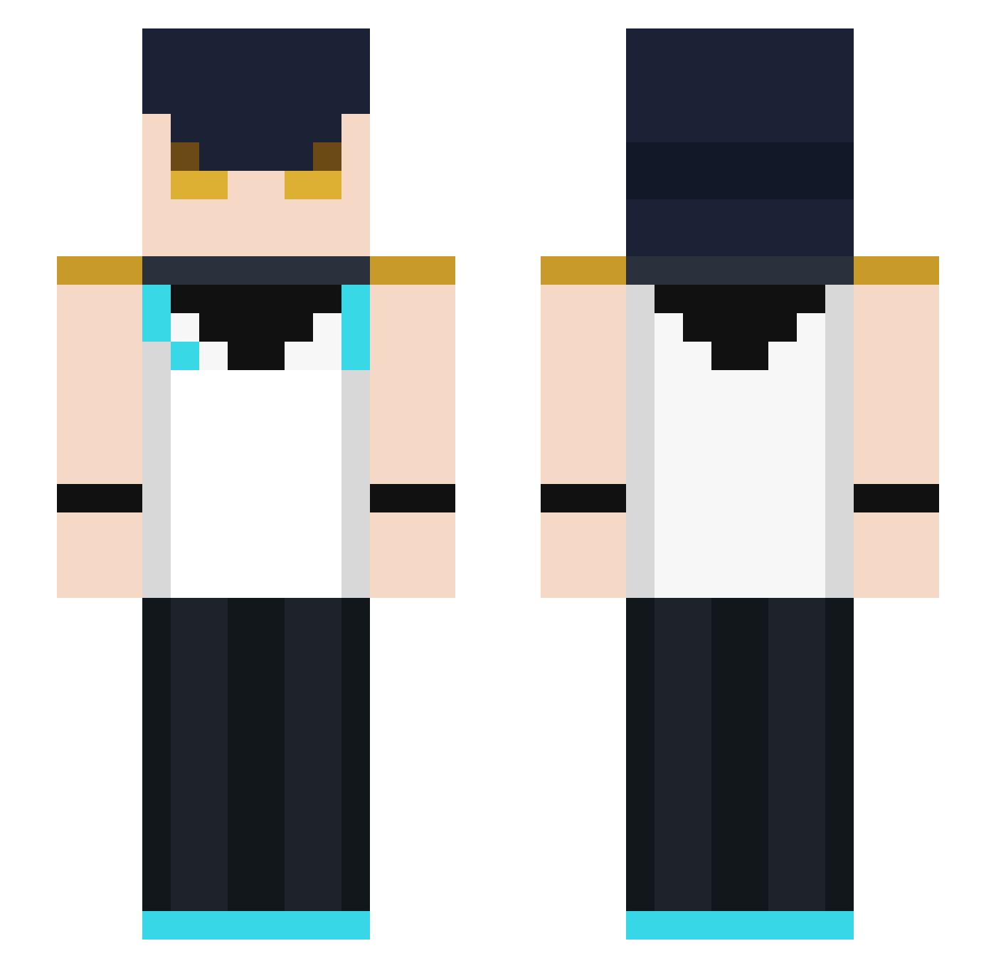 NELL_FPS Minecraft skin, front and back view