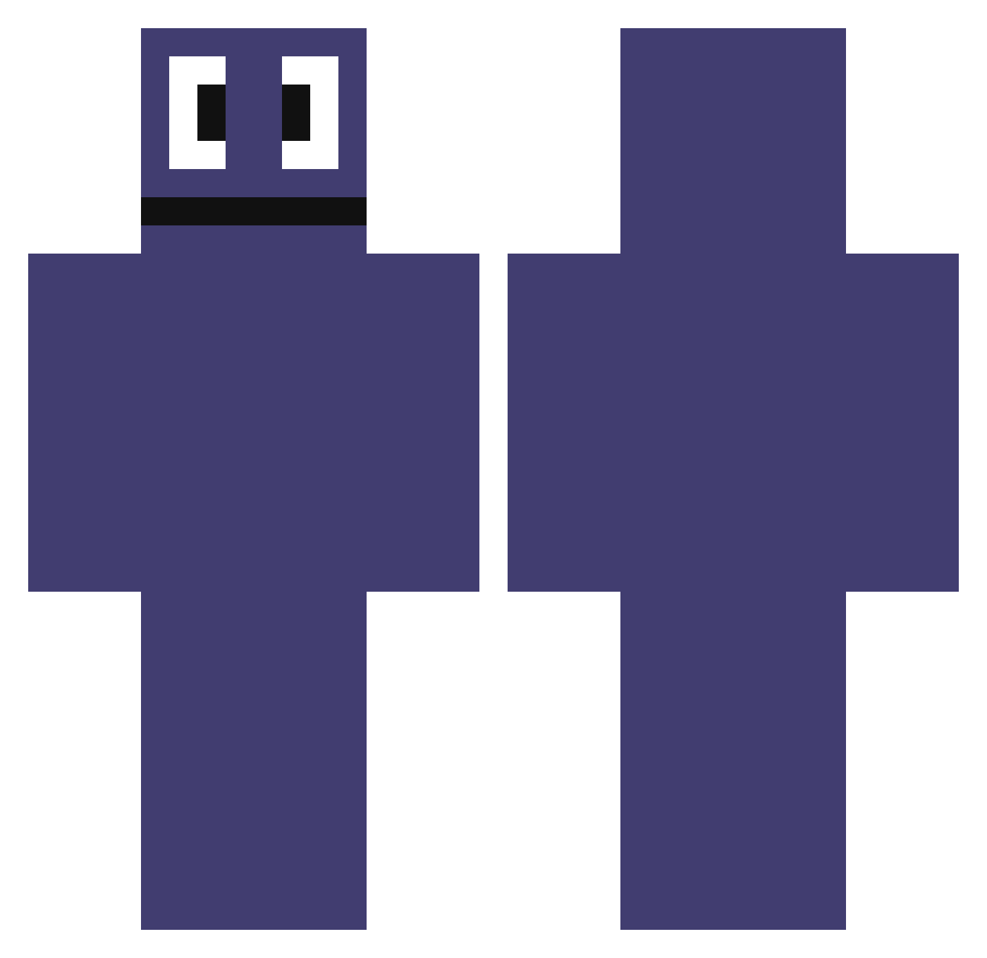 Robbe28 Minecraft skin, front and back view