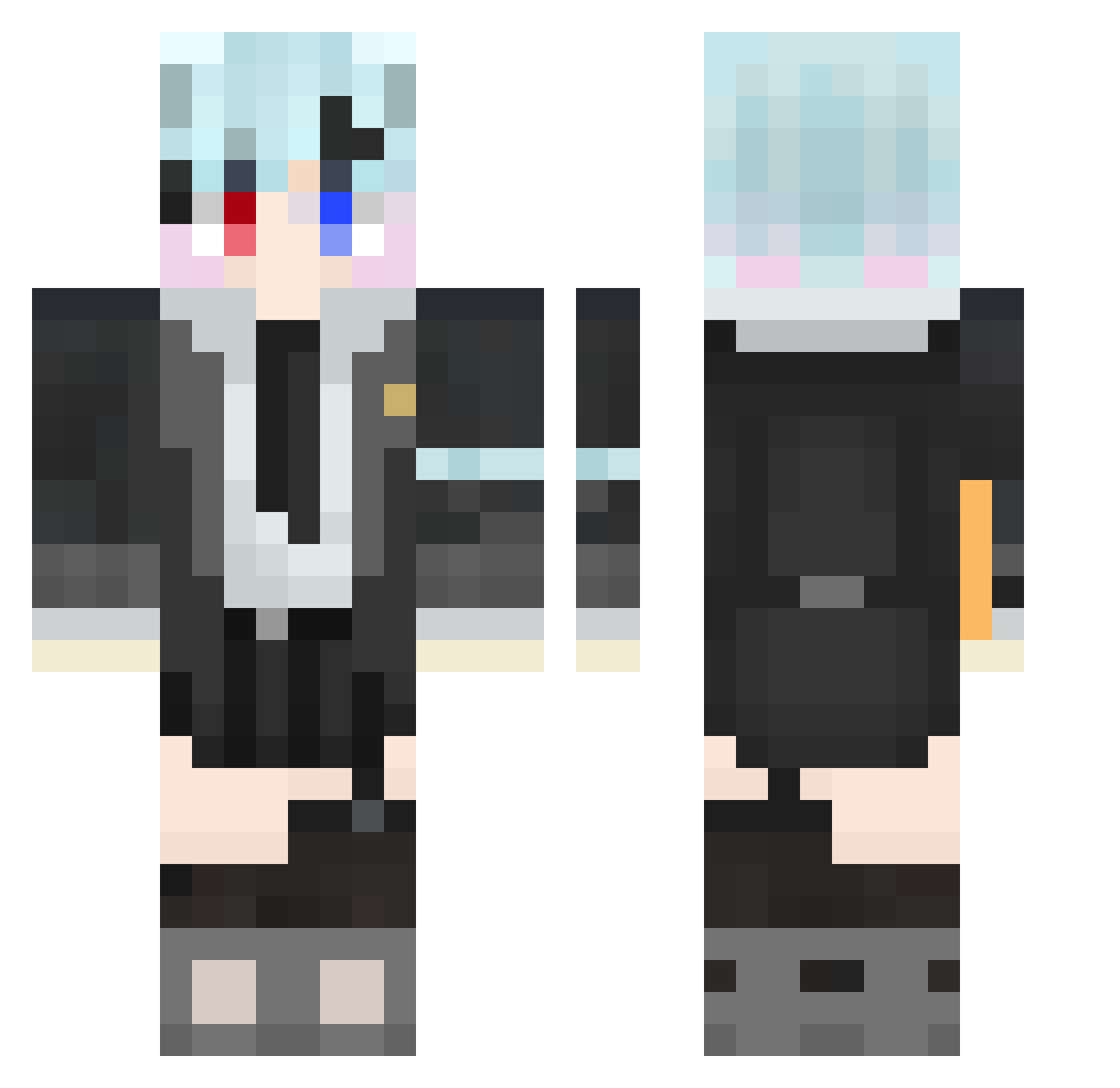 Dargonu Minecraft skin, front and back view