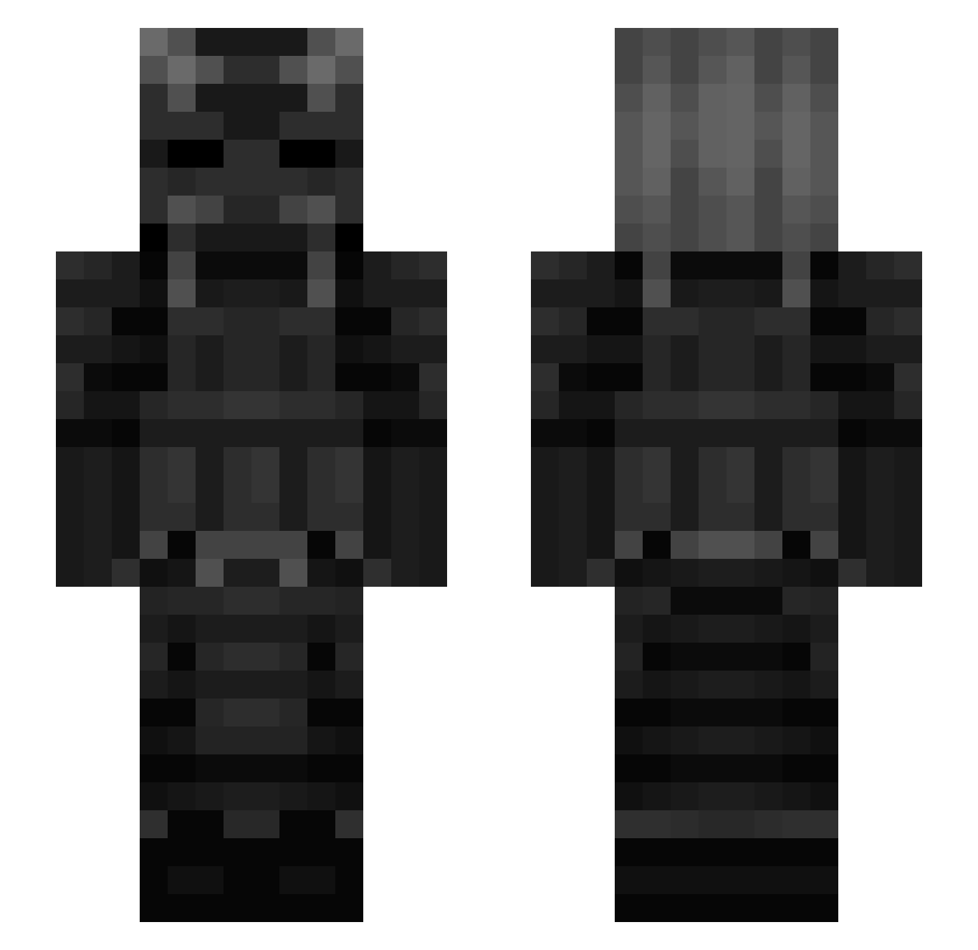 zavxn Minecraft skin, front and back view
