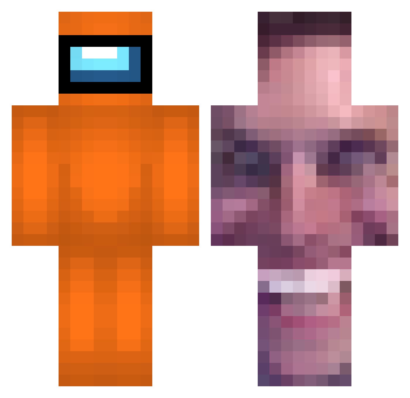 Gabi_ah Minecraft skin, front and back view