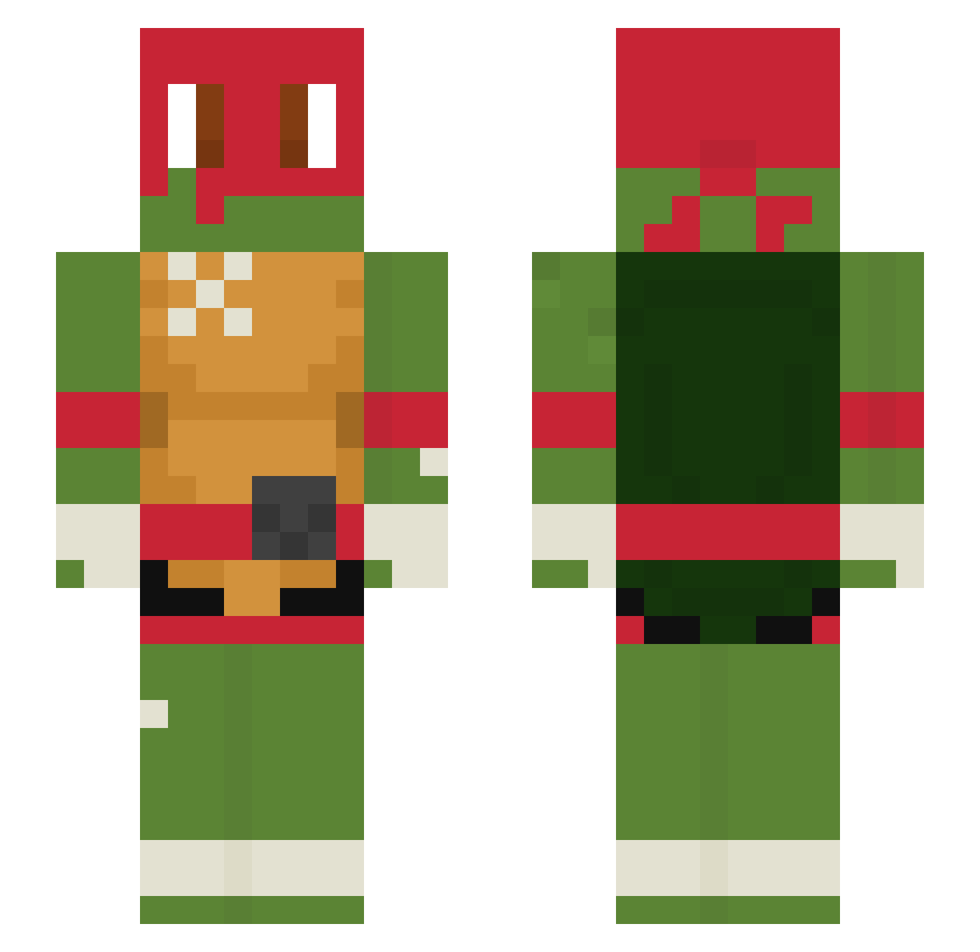 GAVITRON0311 Minecraft skin, front and back view