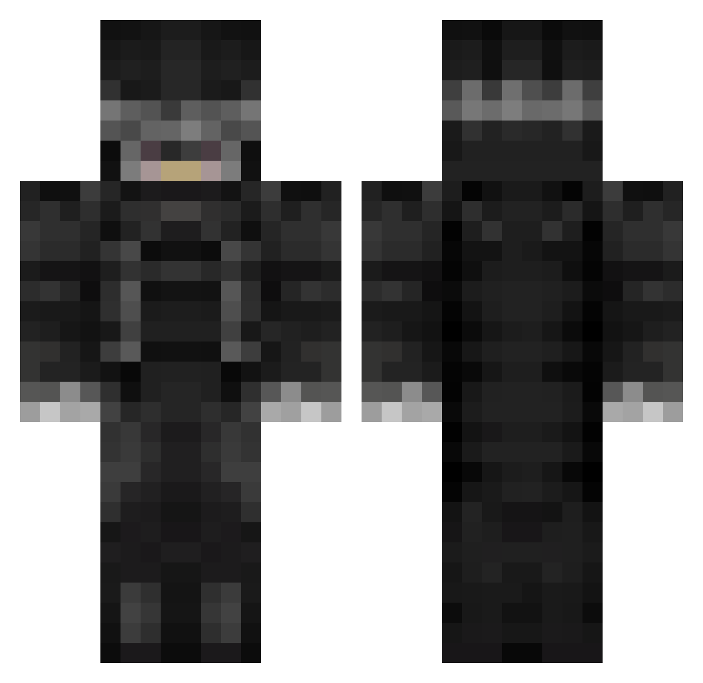 PAXCOlord23 Minecraft skin, front and back view