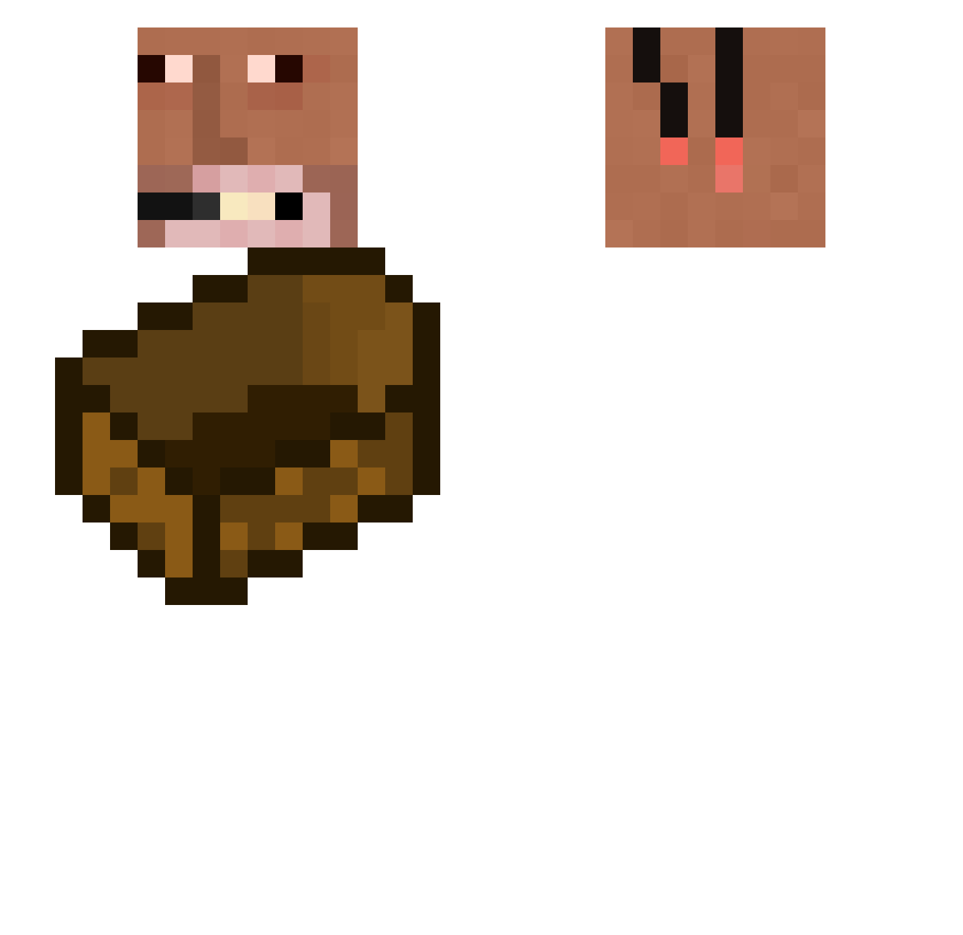 BootMLG Minecraft skin, front and back view