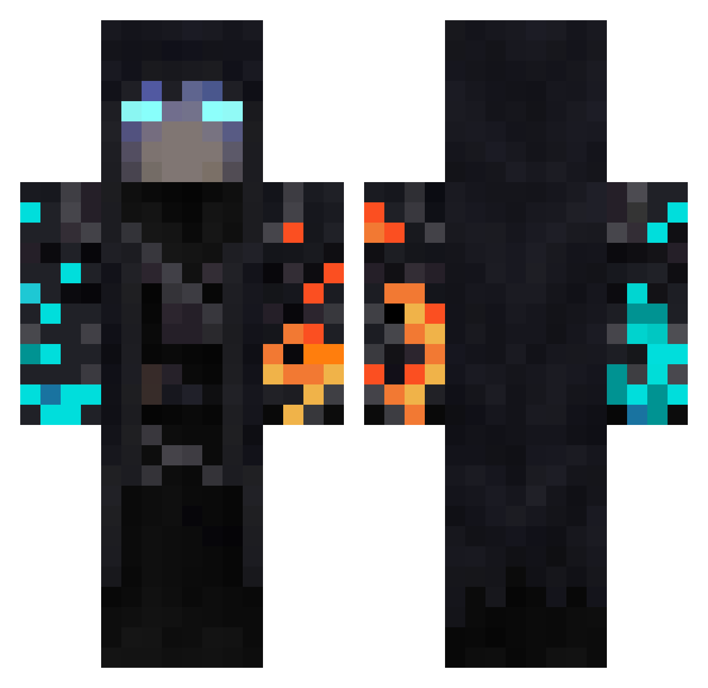 Serdman503 Minecraft skin, front and back view