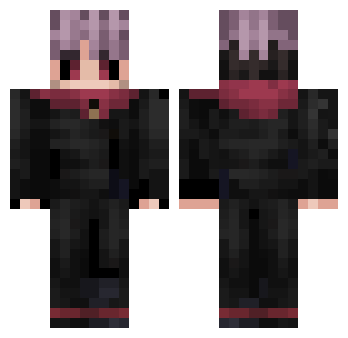 Aweny Minecraft skin, front and back view
