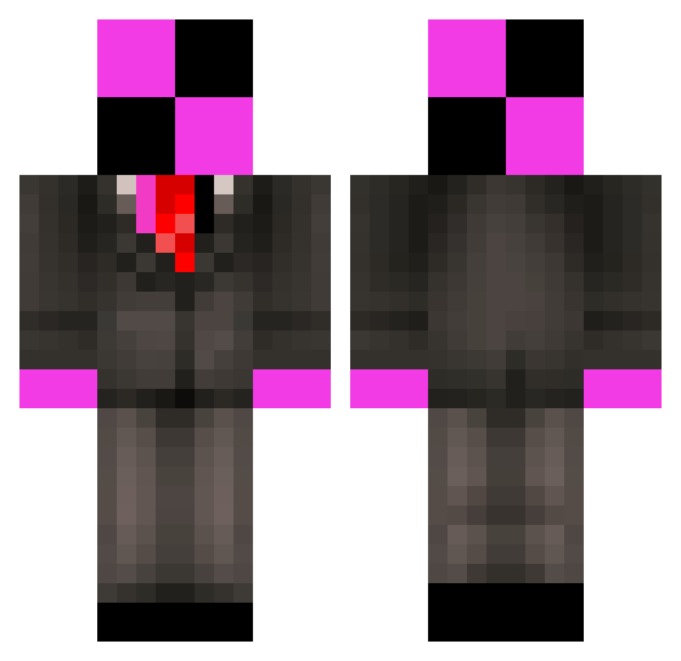 flaberson Minecraft skin, front and back view