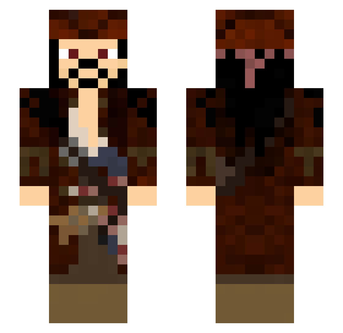 Coralsino_CBE Minecraft skin, front and back view