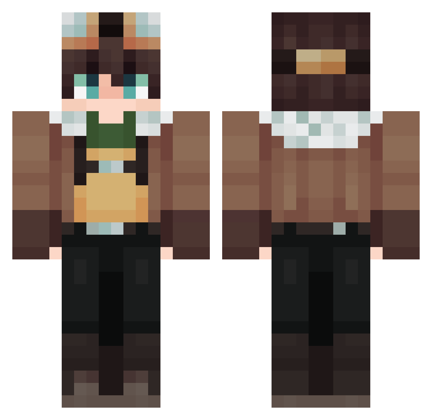Kameki_VN Minecraft skin, front and back view
