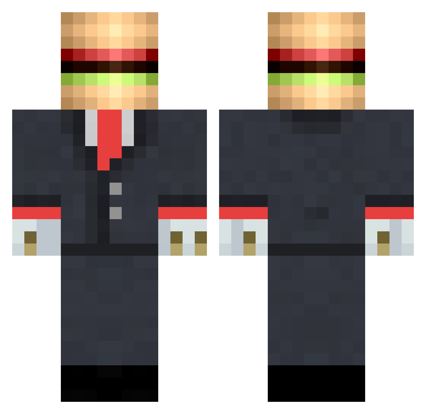 fffelix1337 Minecraft skin, front and back view