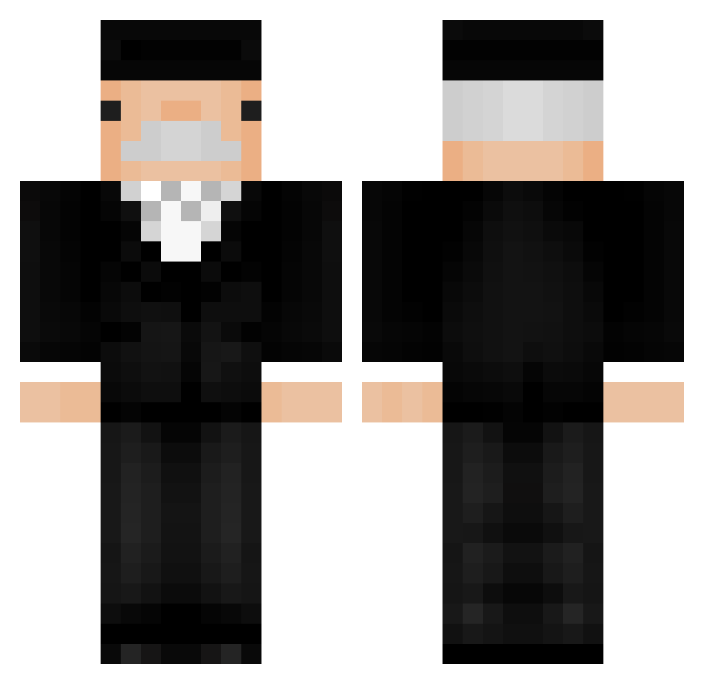 Herbert_246 Minecraft skin, front and back view