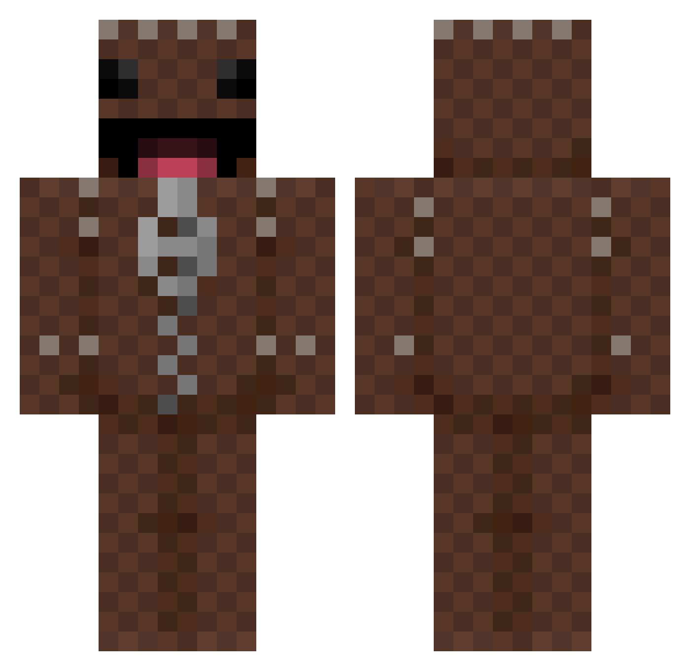 abjura Minecraft skin, front and back view