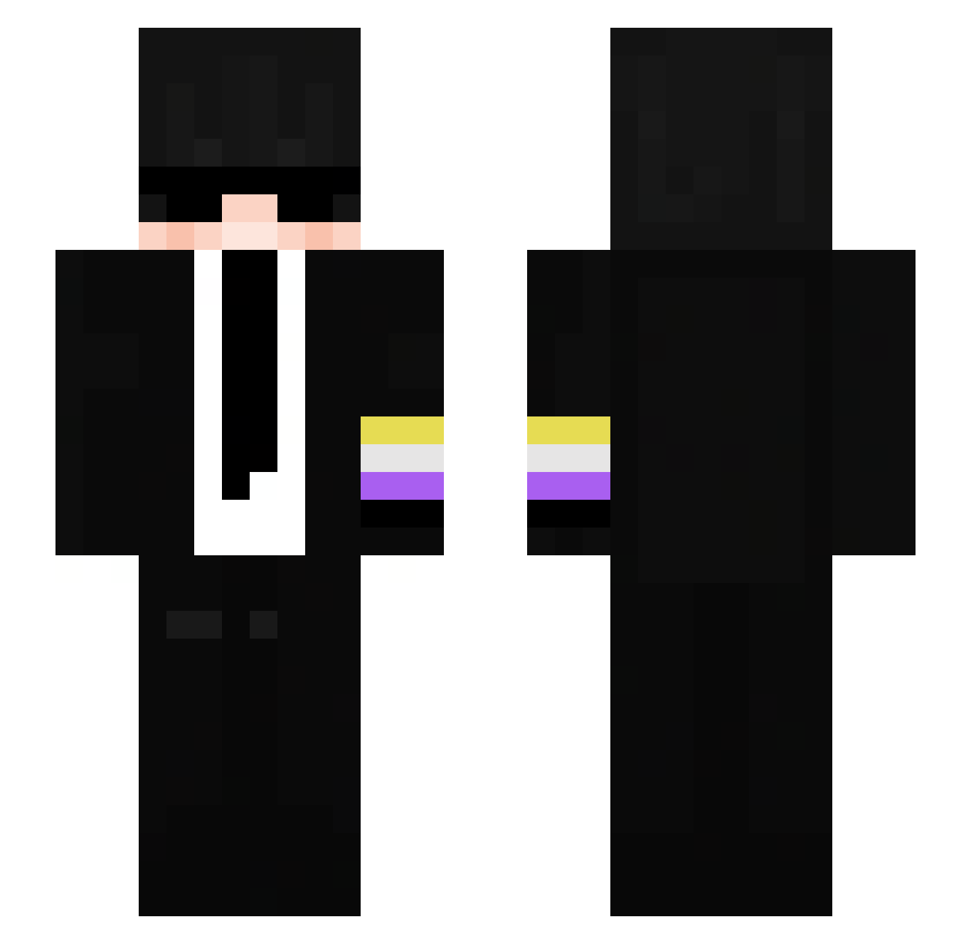 enky0i Minecraft skin, front and back view