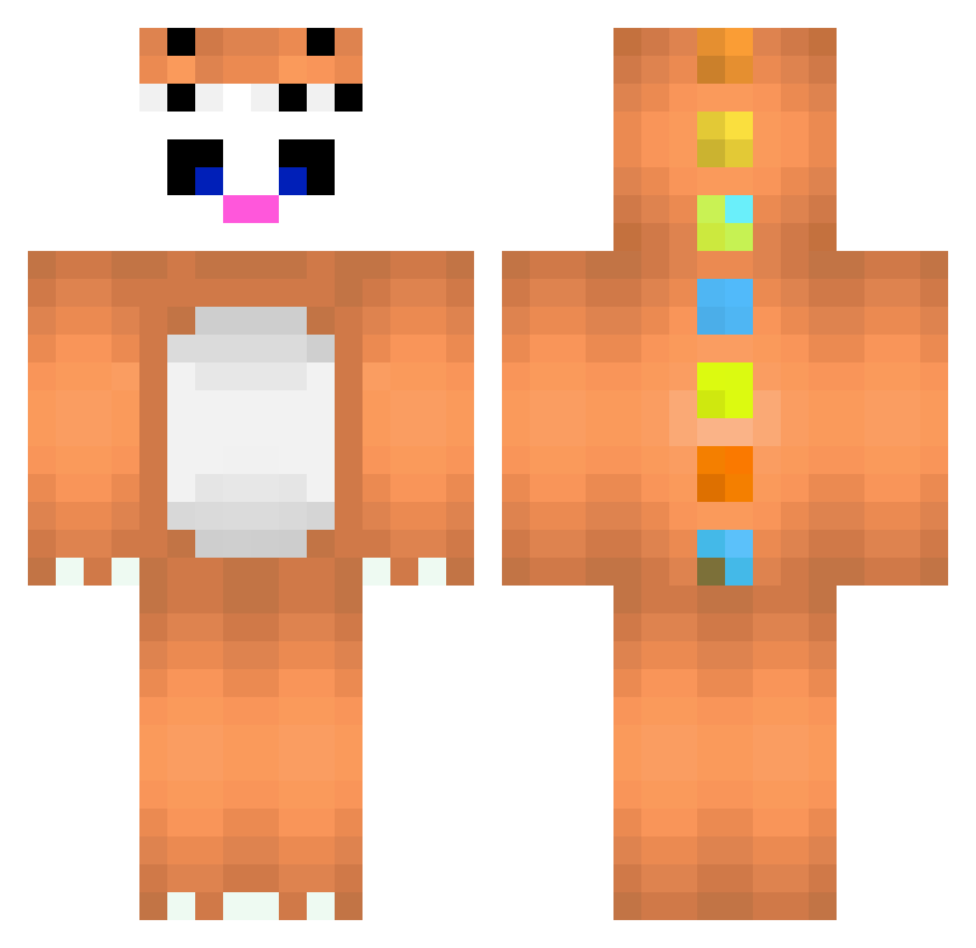 ImMario726 Minecraft skin, front and back view