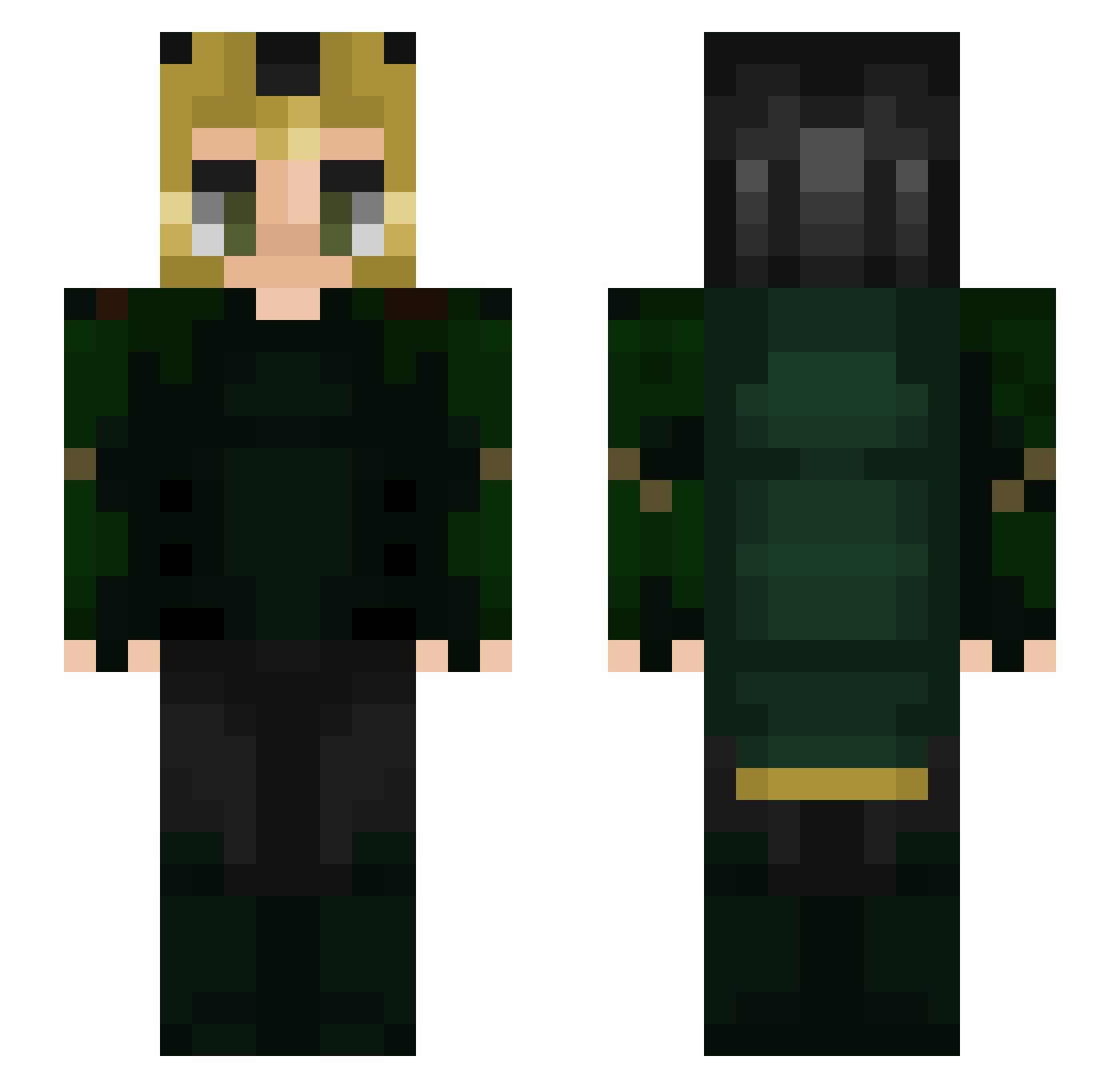 Sofulin Minecraft skin, front and back view
