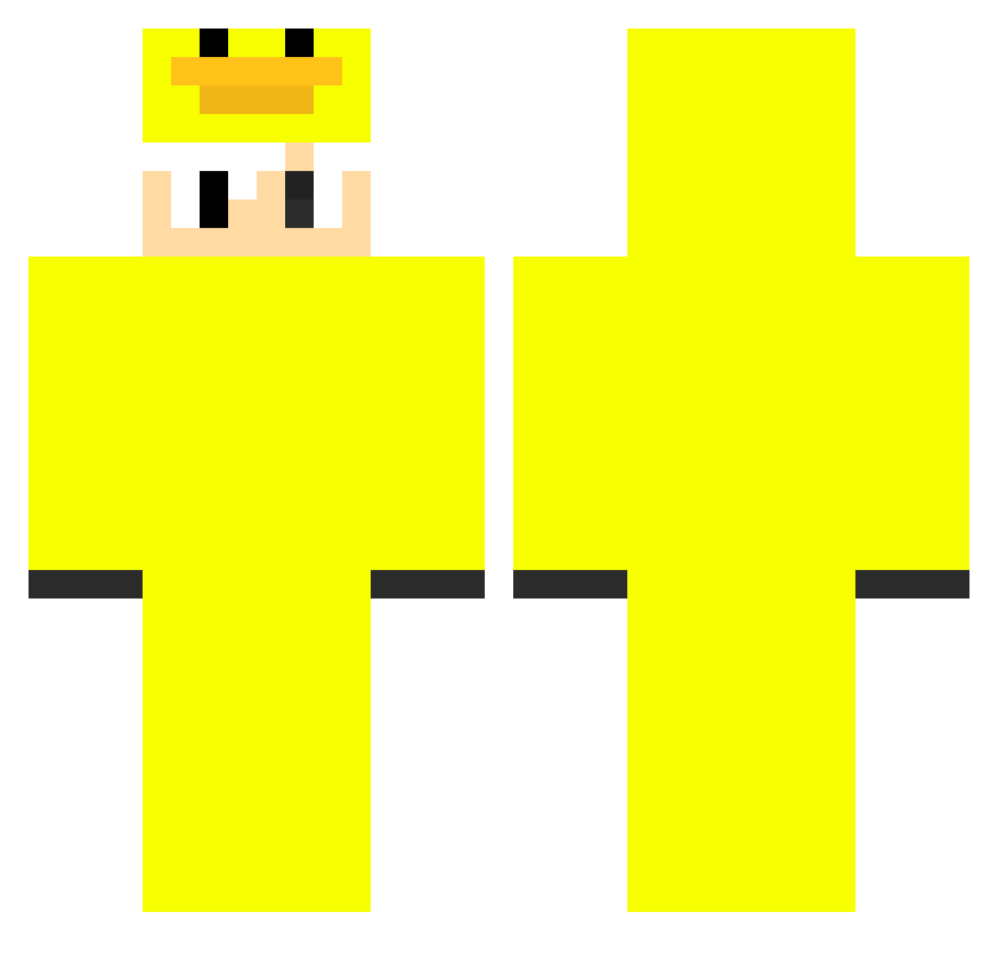 Neestorseller Minecraft skin, front and back view