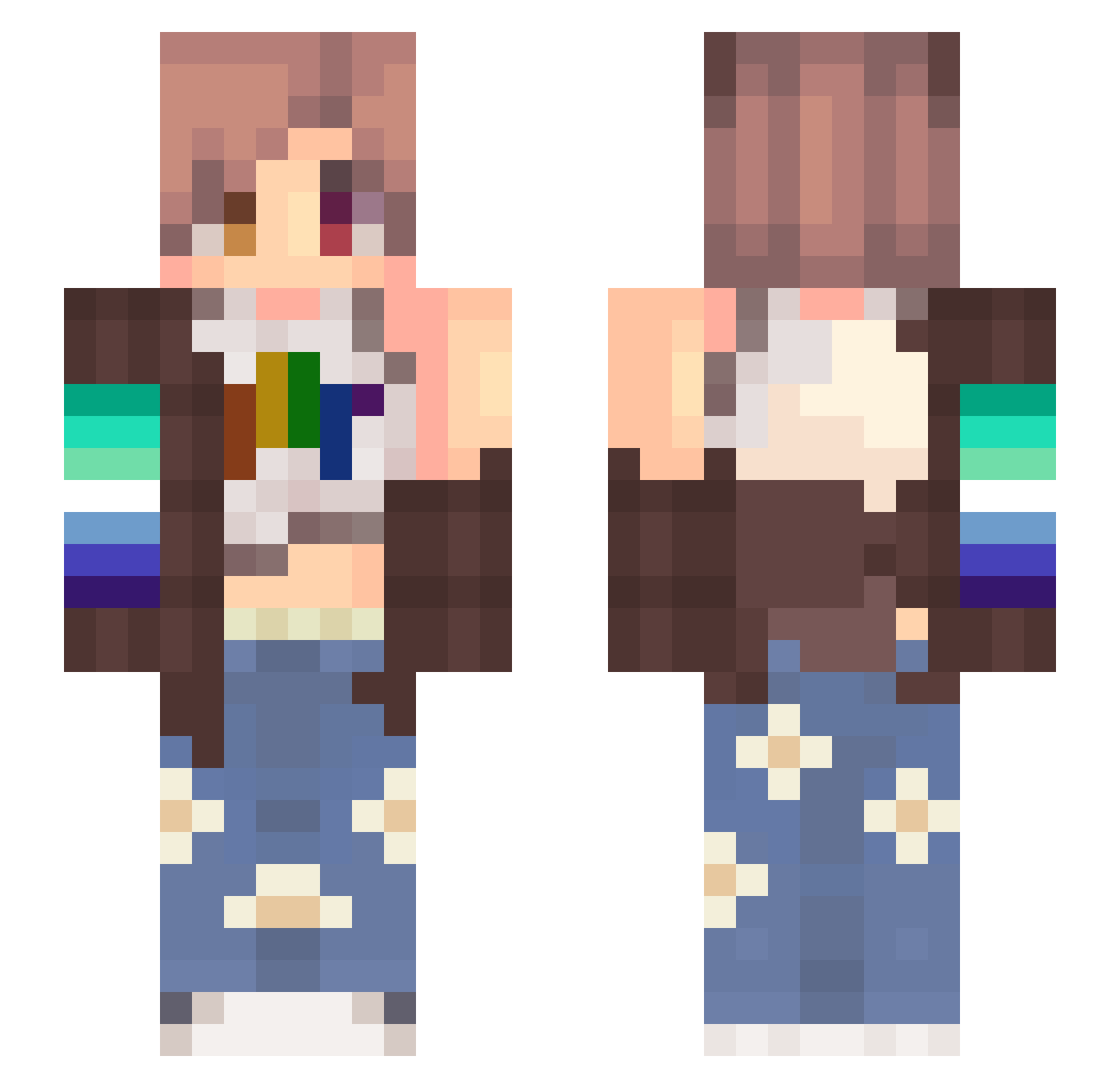 jsuisCris Minecraft skin, front and back view