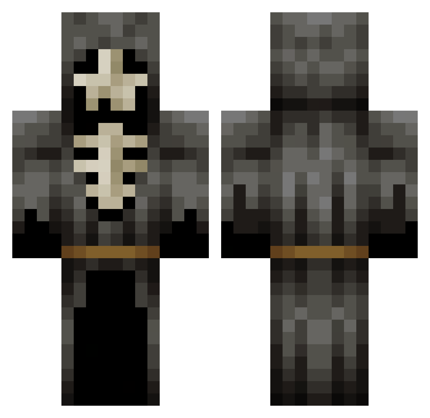 neverpain Minecraft skin, front and back view