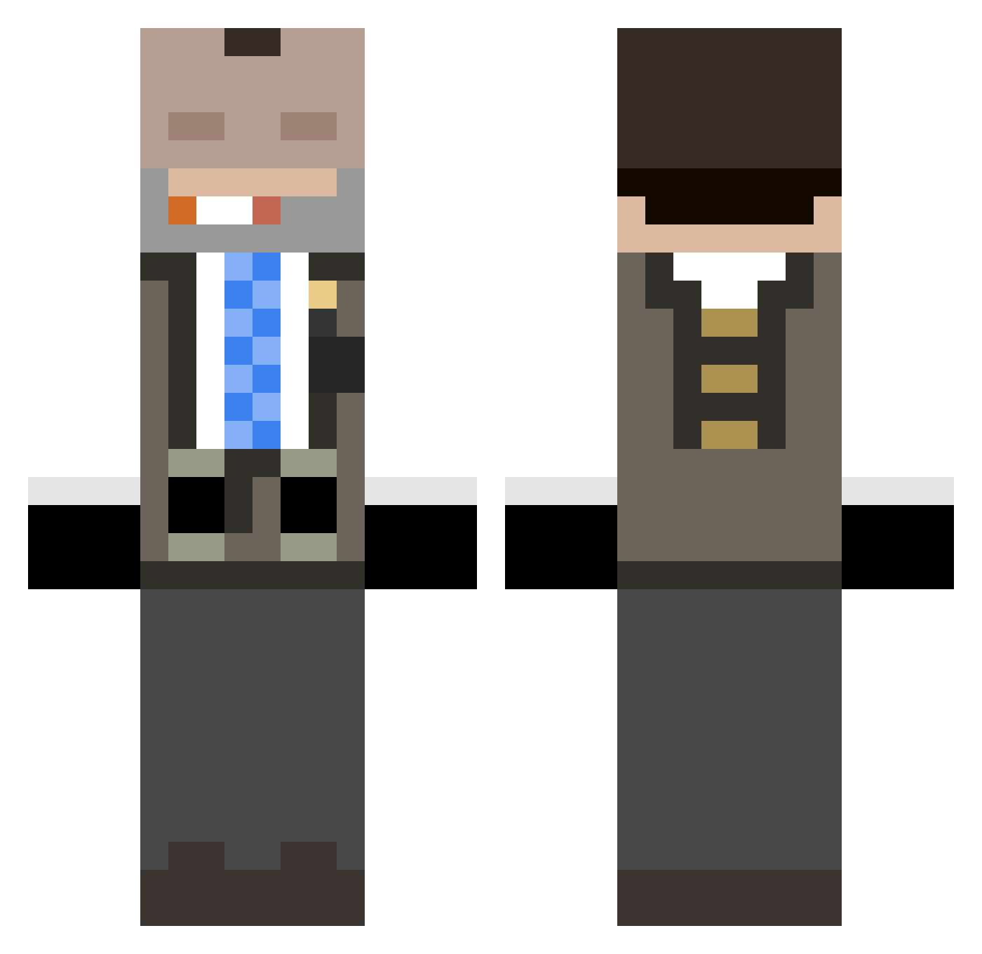 Star_InSquad Minecraft skin, front and back view