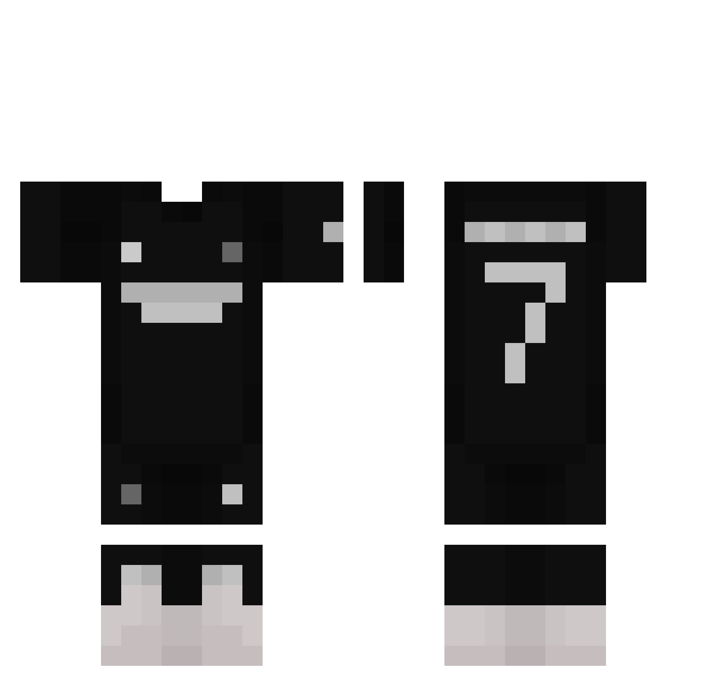Solo_goateling Minecraft skin, front and back view