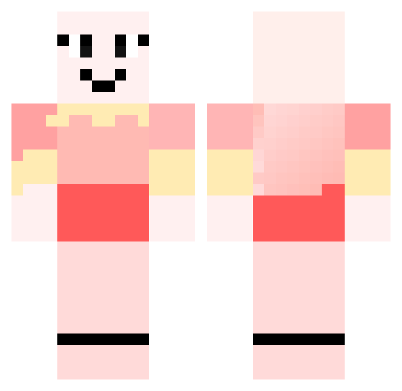 DragonLucky3000 Minecraft skin, front and back view
