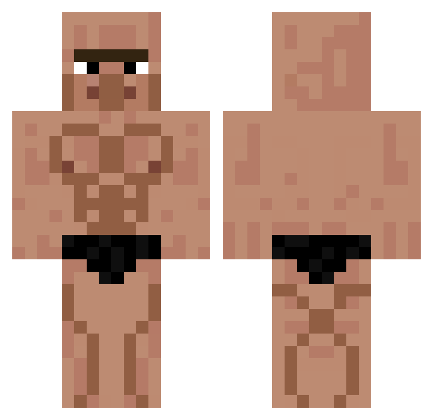 Frezu Minecraft skin, front and back view