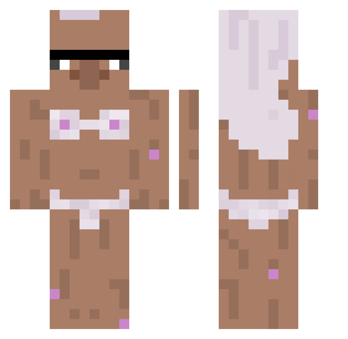 CasperTheKill Minecraft skin, front and back view
