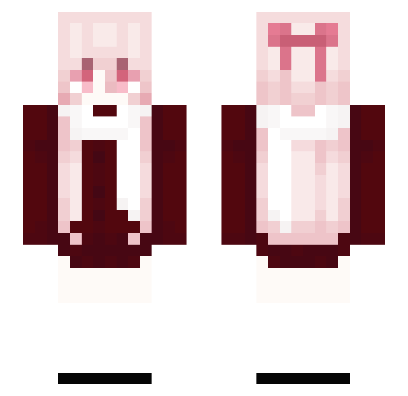 Gauxam Minecraft skin, front and back view