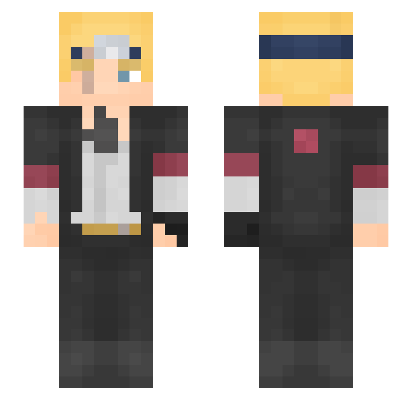 OyamaShakur Minecraft skin, front and back view