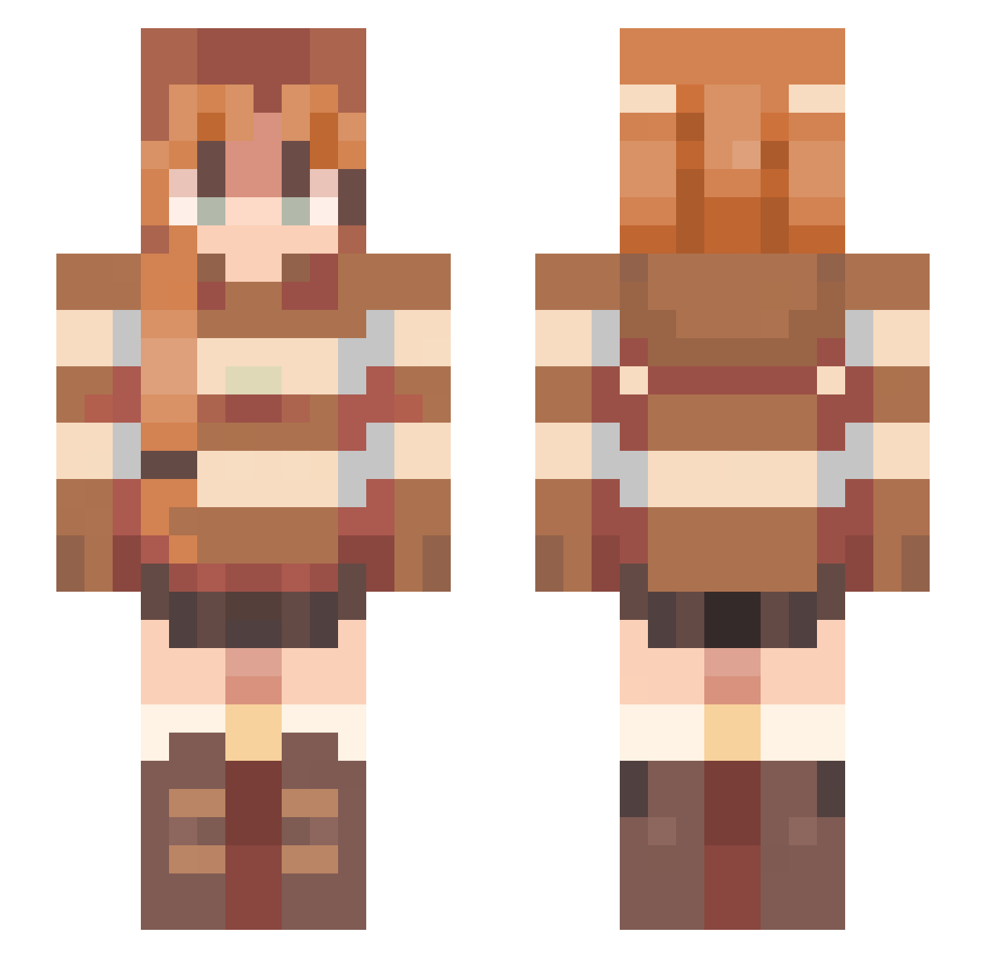 Marie177201 Minecraft skin, front and back view