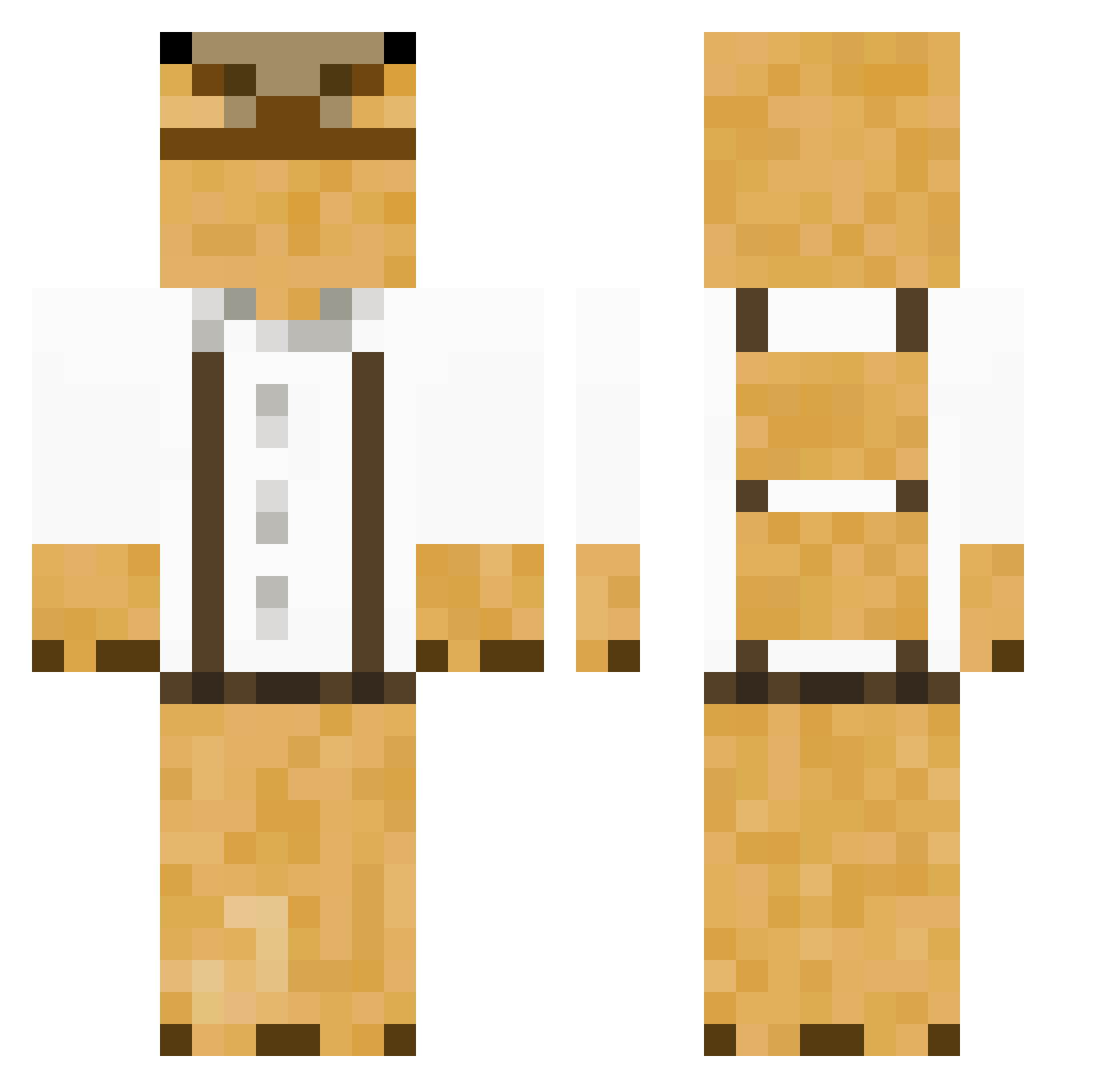 HalalHamHabibi Minecraft skin, front and back view