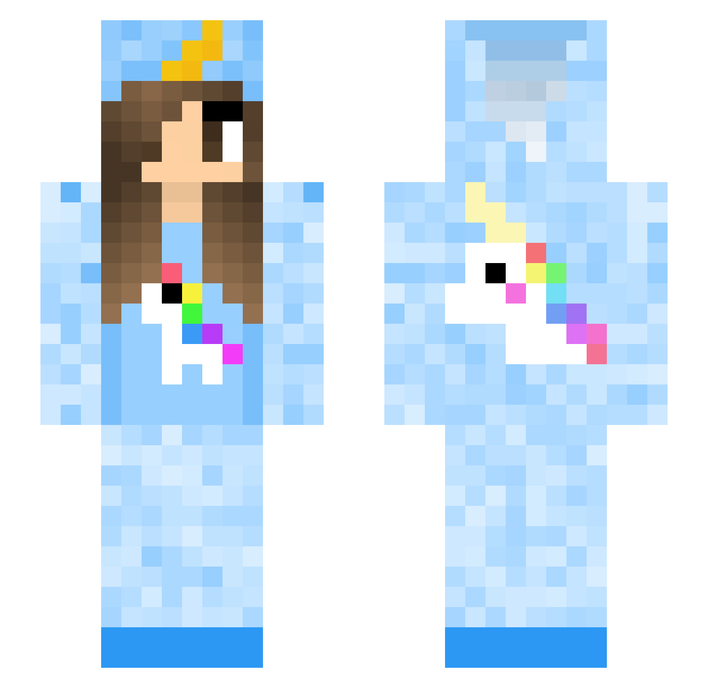 Hamald Minecraft skin, front and back view