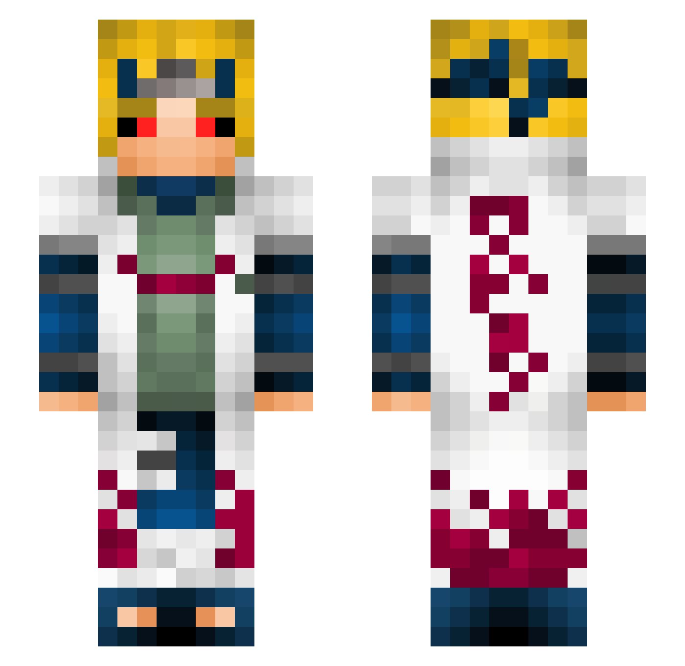 sasuke_ssan Minecraft skin, front and back view