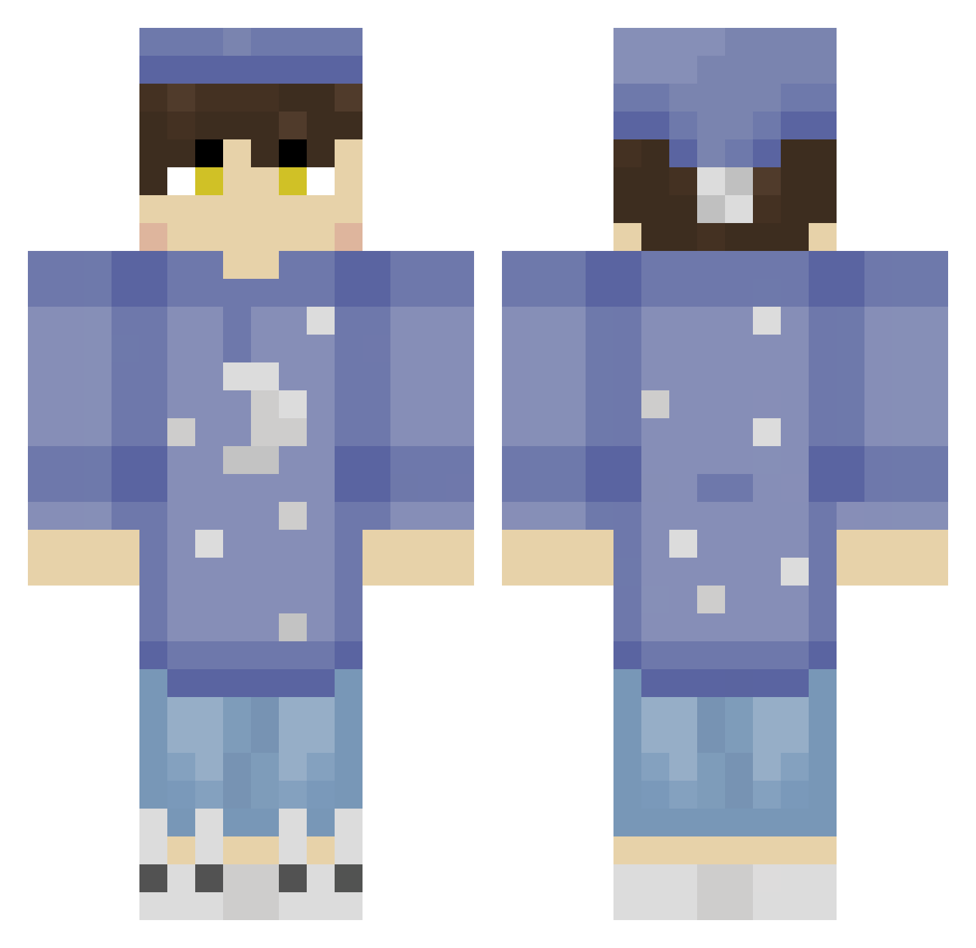 just_tiredd Minecraft skin, front and back view