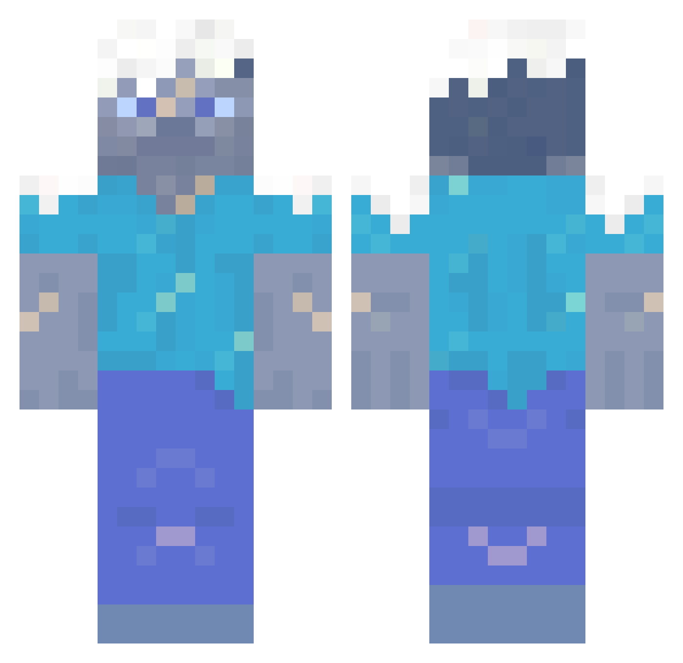fxdqu Minecraft skin, front and back view