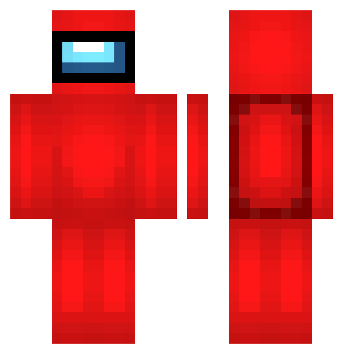 PatocheRD Minecraft skin, front and back view