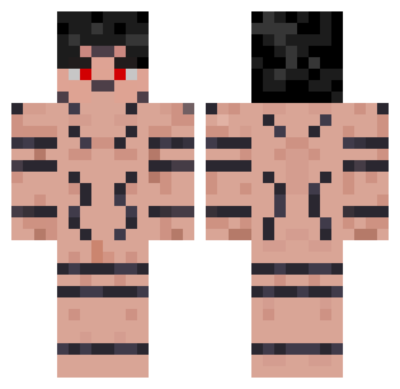 LunarStorm1 Minecraft skin, front and back view