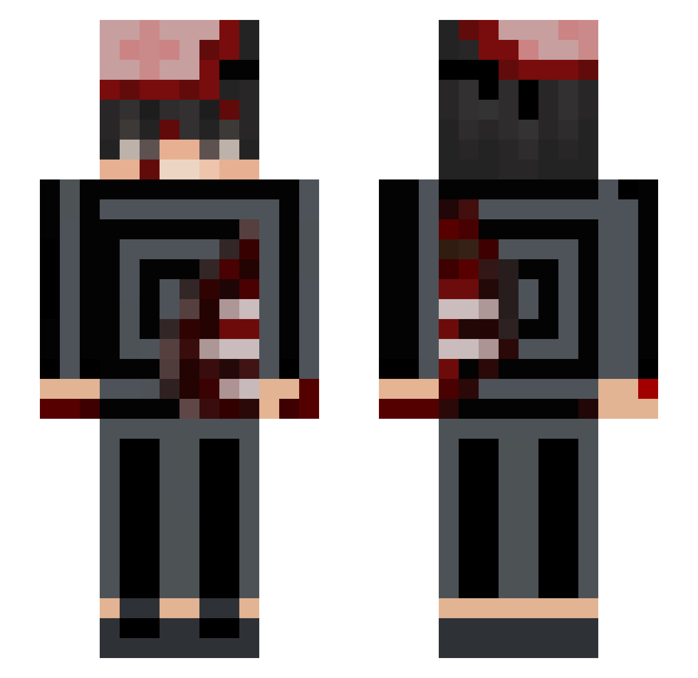 qKhaled Minecraft skin, front and back view