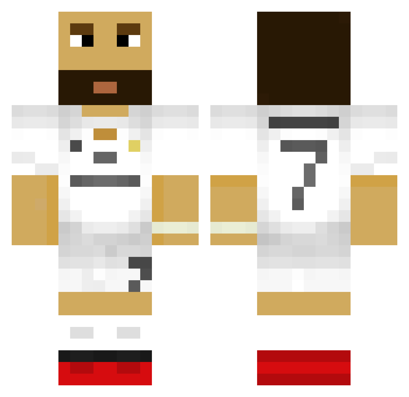 CHIELINNI Minecraft skin, front and back view