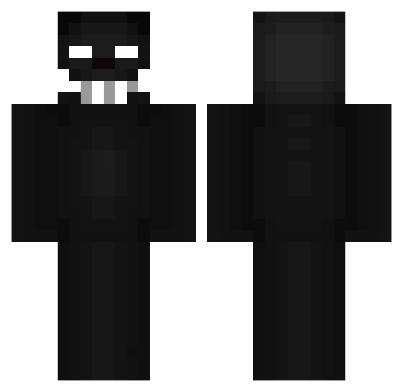 YOLOv3 Minecraft skin, front and back view