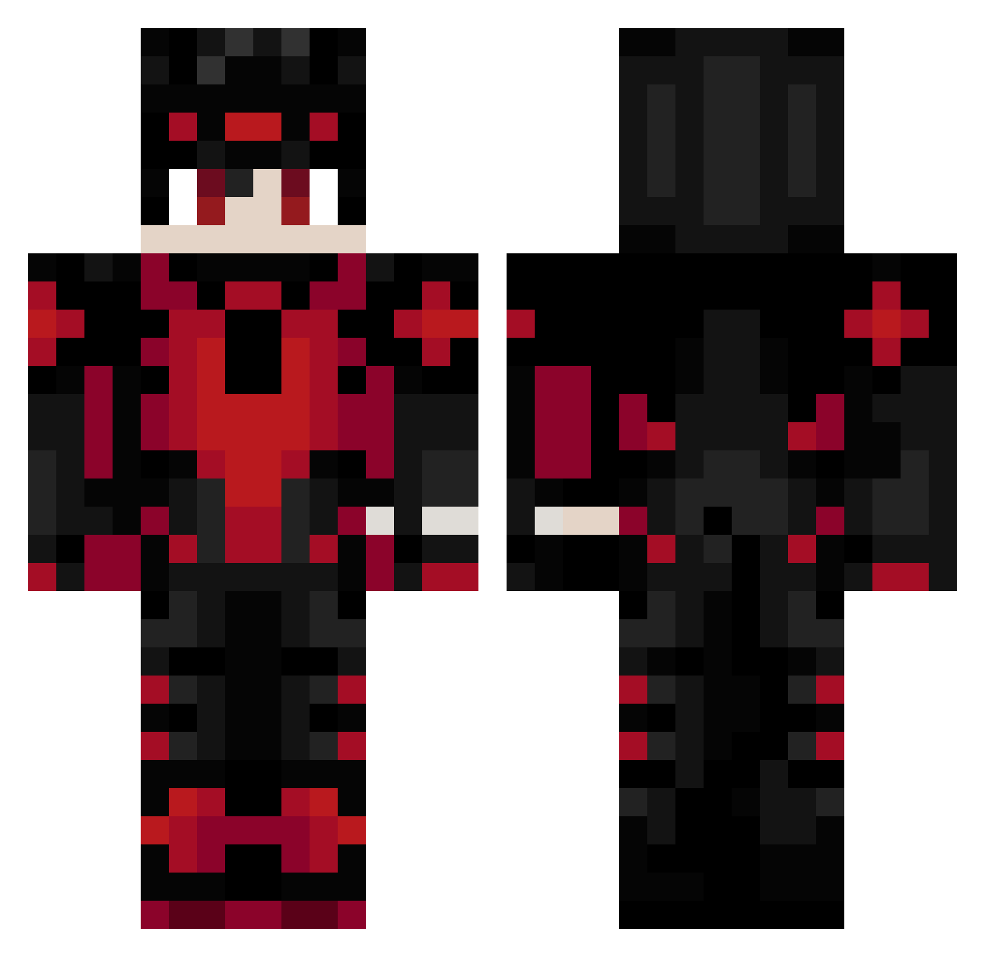M4R2009 Minecraft skin, front and back view
