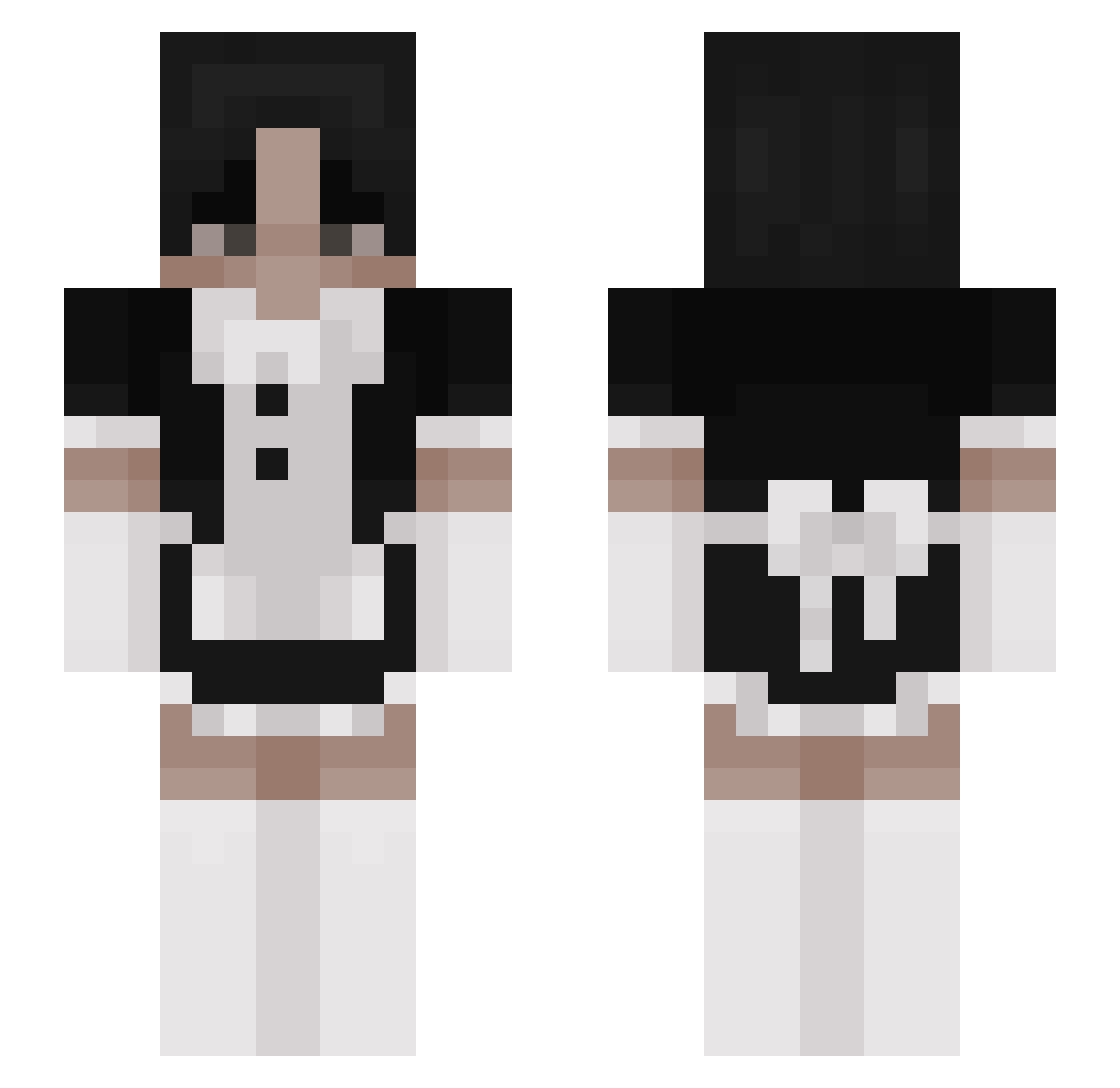 Arleta Minecraft skin, front and back view