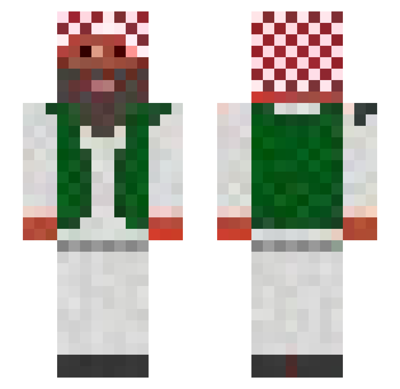 DarkHyper_Beast Minecraft skin, front and back view